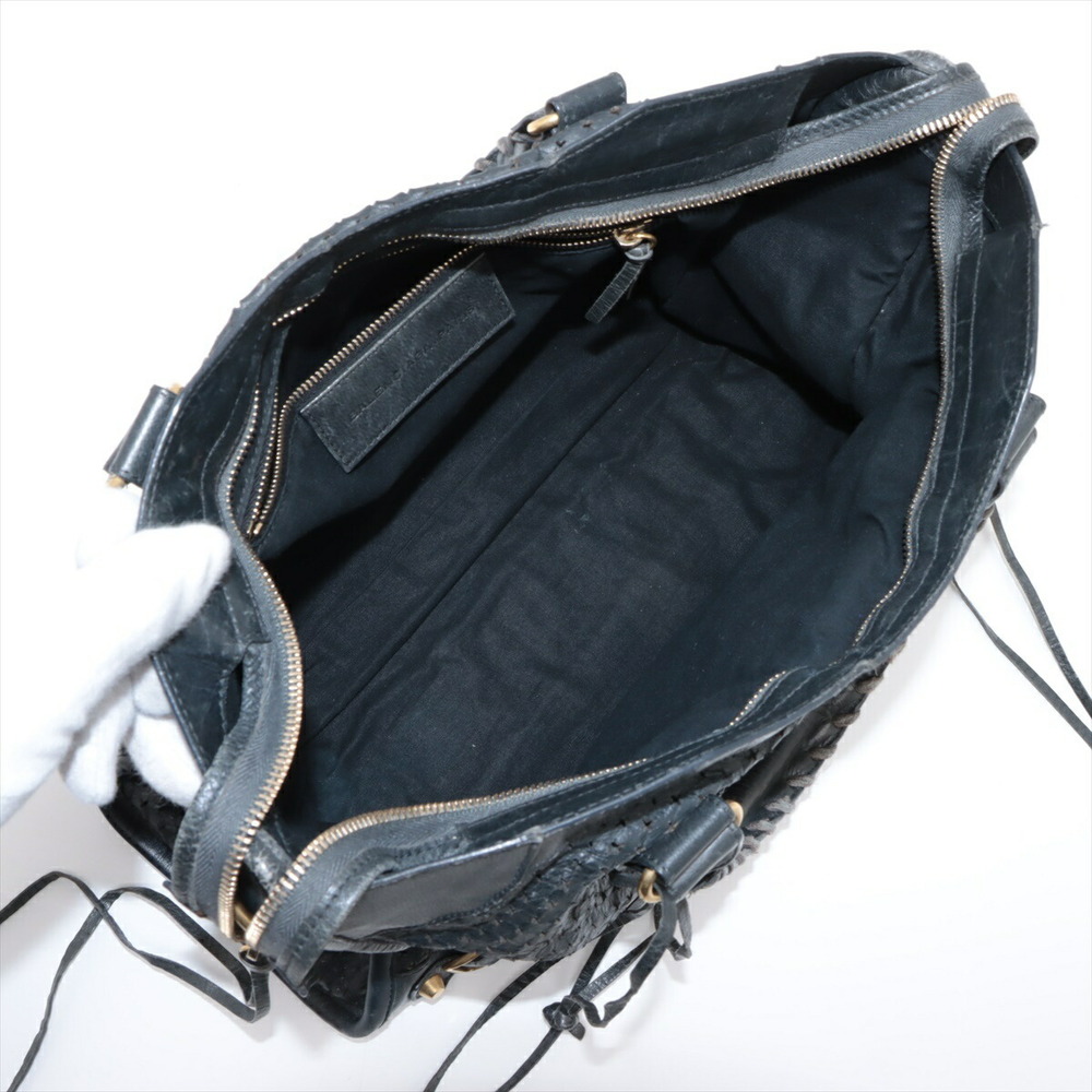 Balenciaga The City Leather Handbag Black Mirror - Picture 8 of 8